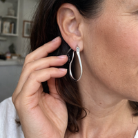 Lunar Halo Hoop Earrings