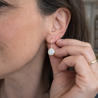 Antique Glow Opal Earrings