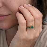 Serena Emerald Duo Ring Set