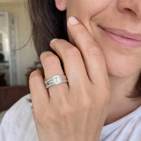 Antique Inlaid Glass Ring