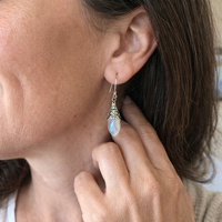 Antique Moonstone Drop Earrings