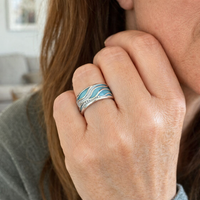Seasilver Wave Ring