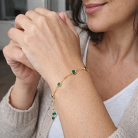 Delicate Emerald Bracelet