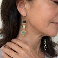 Vintage Crystal Forest Drop Earrings