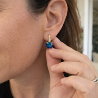 Mystic Stone Hoop Earrings