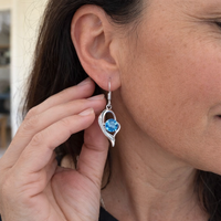 Eclipse Heart Drop Earrings
