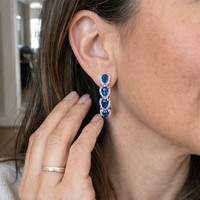 Royal Sapphire Crest Earrings