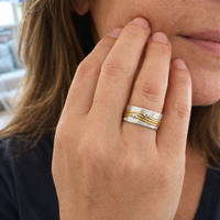 Vintage Gold-Layered Silver Ring