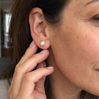 Delicate Pearl Stud Earrings