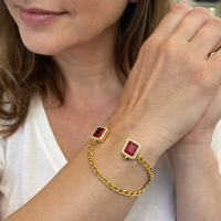Paige Open Ruby Bracelet