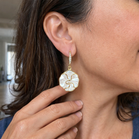 White Spiral Earrings