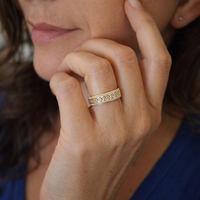 Shiny Hollow Gold Ring