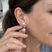 Exquisite Lilac Pearl Earrings