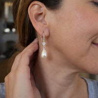 Shimmering Pearl Drop Earrings