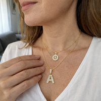 Pavé Initial Necklace Set