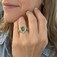 Azelia Sapphire Crown Ring Set
