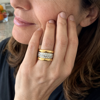 Timeless Chunky Layered Yellow Ring