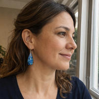 Azure Ocean Stone Earrings