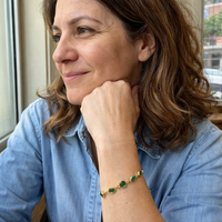 Emerald Link Chain Bracelet