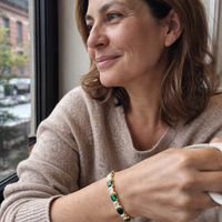 Green Link Tennis Bracelet