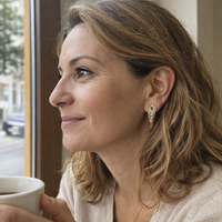 Modern Leaf Pave Earrings