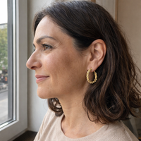 Twisted Rope Hoop Earrings