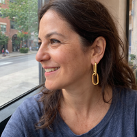 Link Drop Hoop Earrings