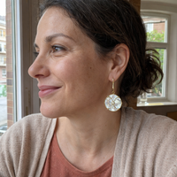 White Spiral Earrings