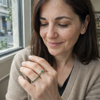 Serena Emerald Duo Ring Set