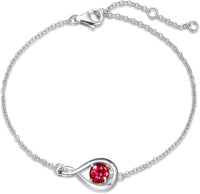 Ruby Infinity Bracelet