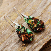 Abstract Jasper Dangle Earrings