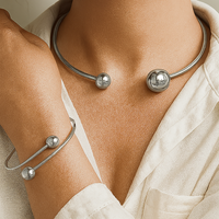 Glow Minimalist Choker and Bracelet Set