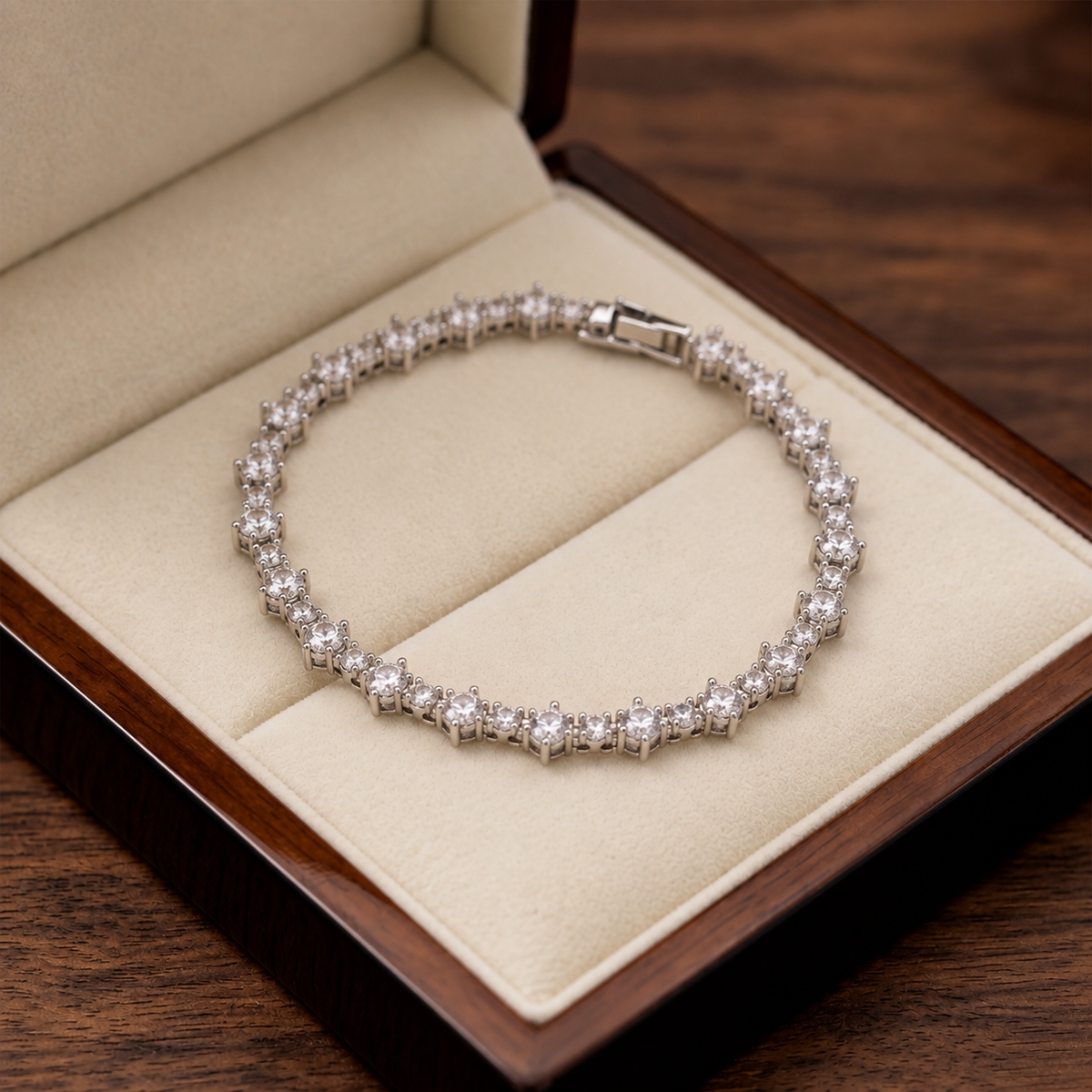 Classic Cluster Tennis Bracelet