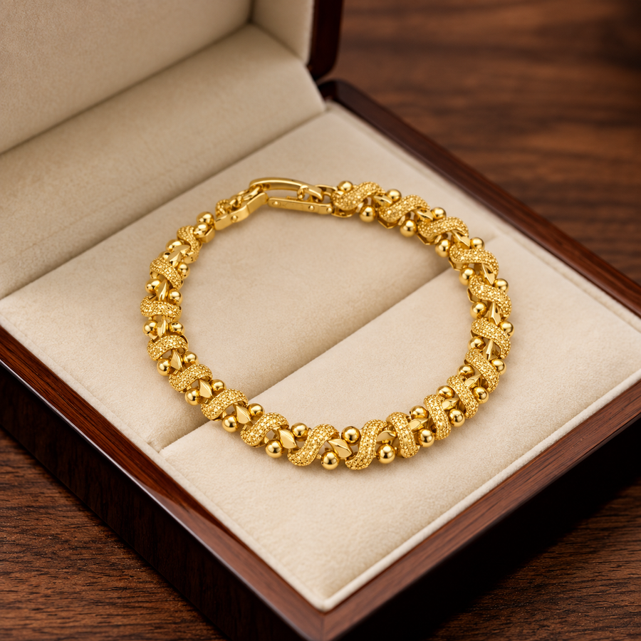 Lily Ornate Wave Bracelet