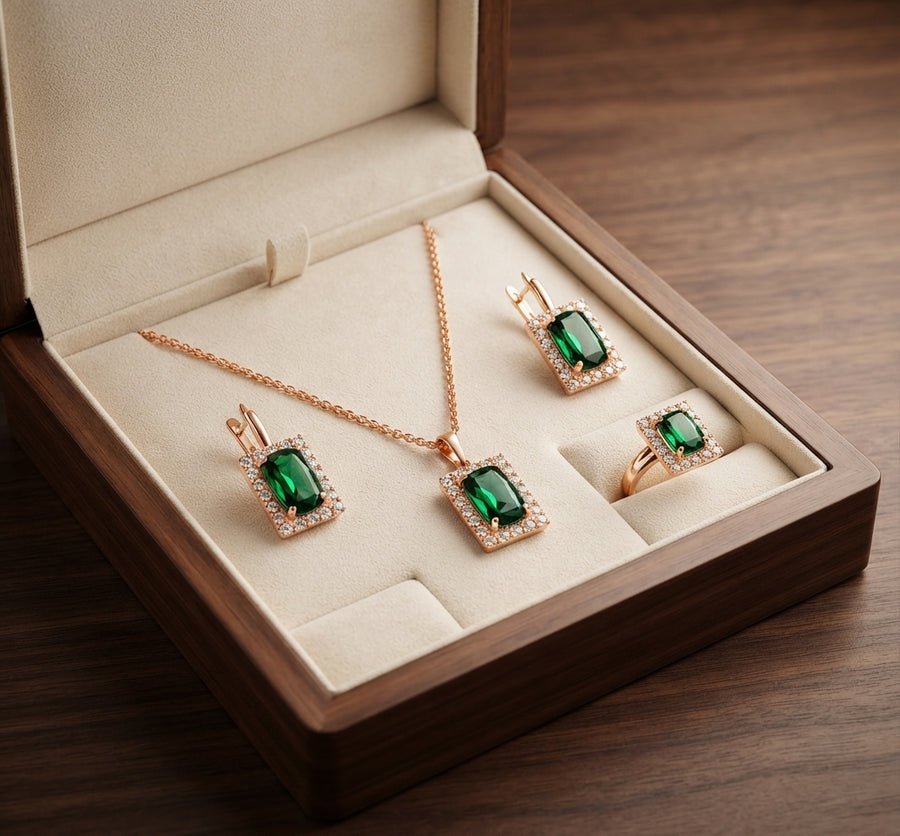 Sylvara Greenveil Jewelry Set