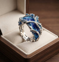 Antique Golden Ocean Wave Ring