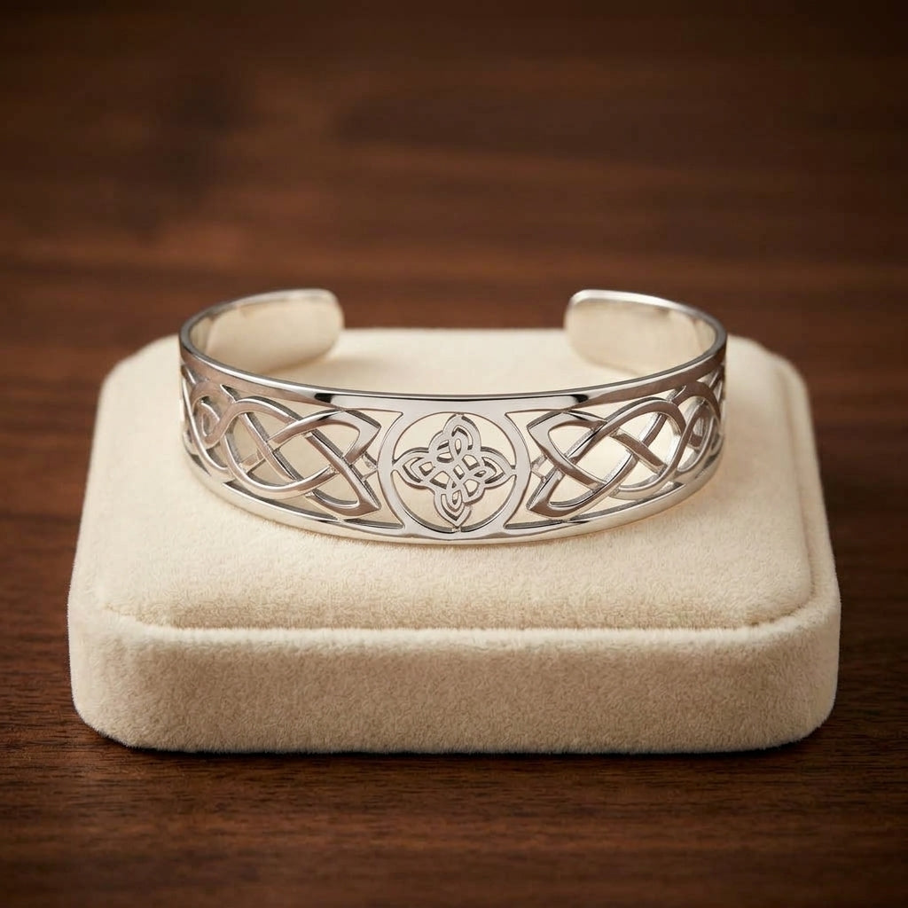 Exquisite Silver Open Cutout Bracelet