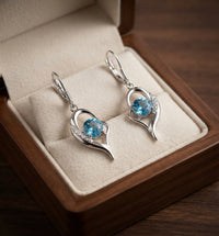 Eclipse Heart Drop Earrings