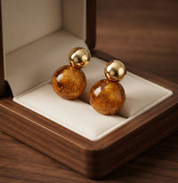 Aurelie Amber Drop Earrings