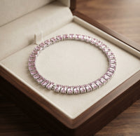 Pink Sapphire Prism Tennis Bracelet