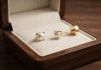 Delicate Pearl Stud Earrings