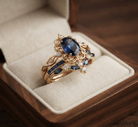 Azelia Sapphire Crown Ring Set
