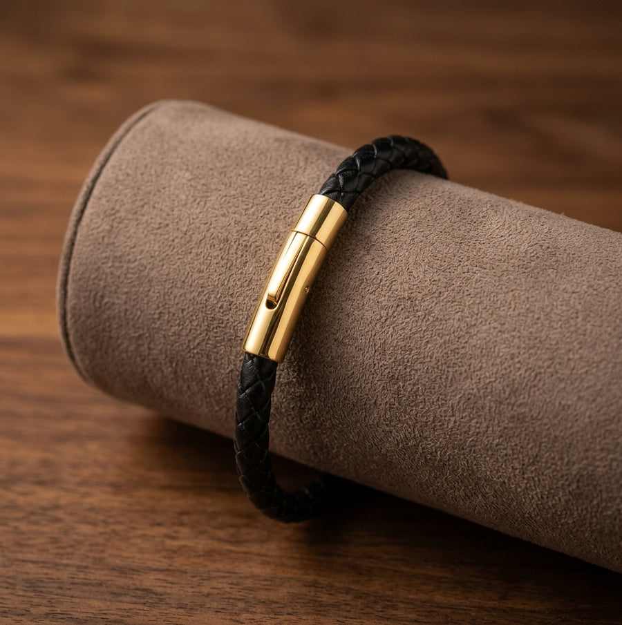 Valor Braided Leather Bracelet
