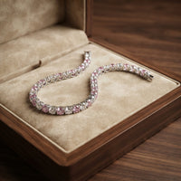 Pink Sapphire Duo Tennis Bracelet