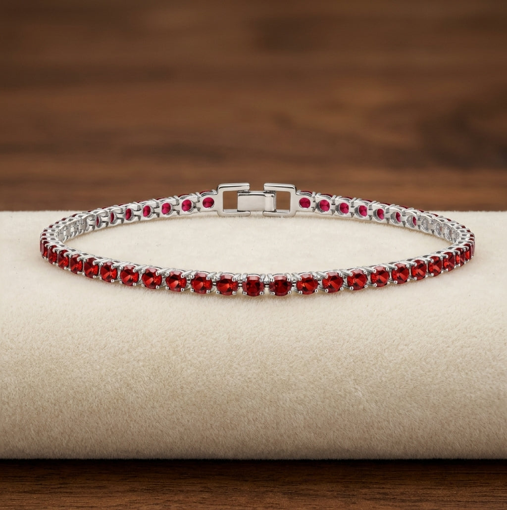 Ruby Tennis Bracelet