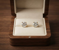 Larmes de Lune Stone Stud Earrings