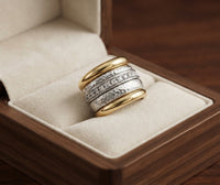 Timeless Chunky Layered Yellow Ring