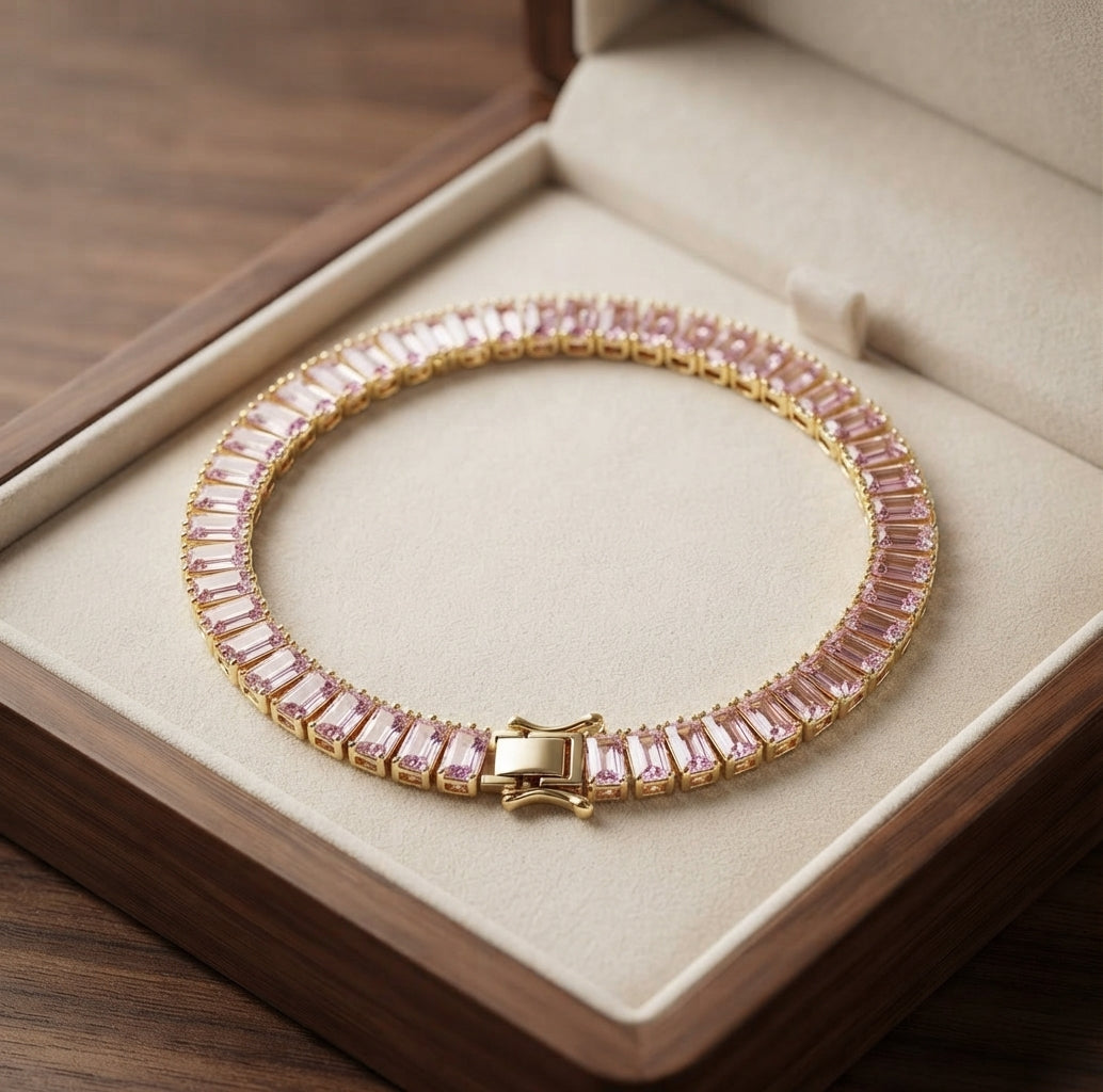 Kendall Pink Sapphire Tennis Bracelet