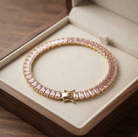 Kendall Pink Sapphire Tennis Bracelet