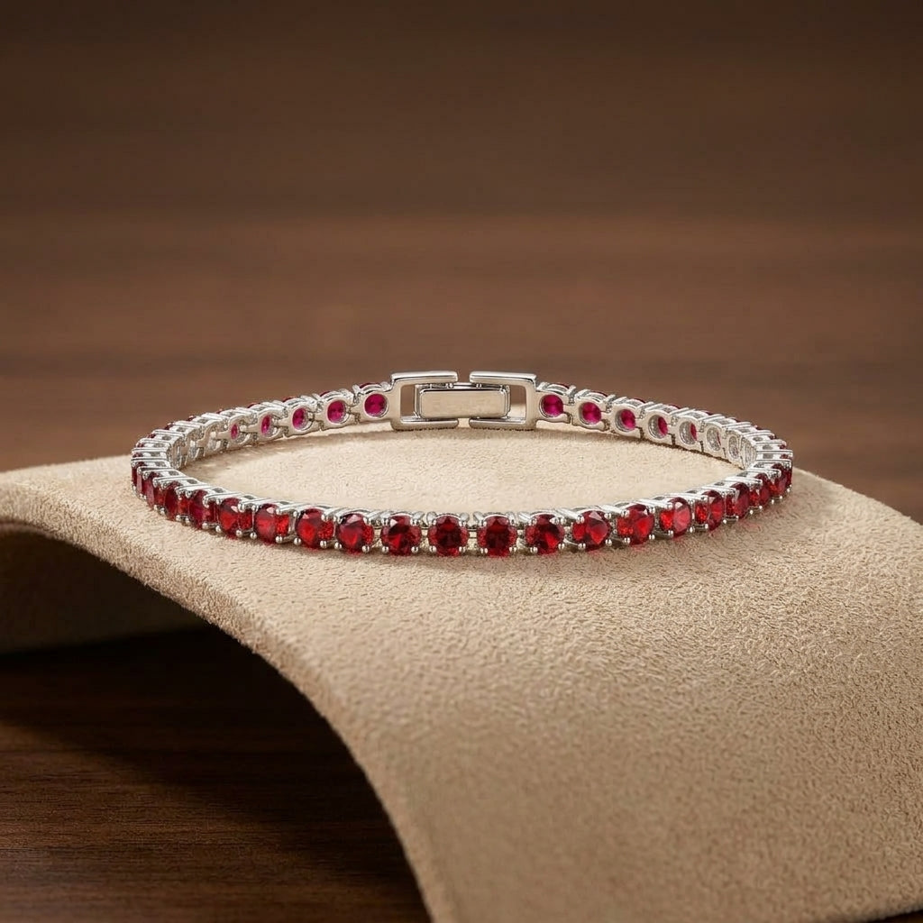 Ruby Tennis Bracelet